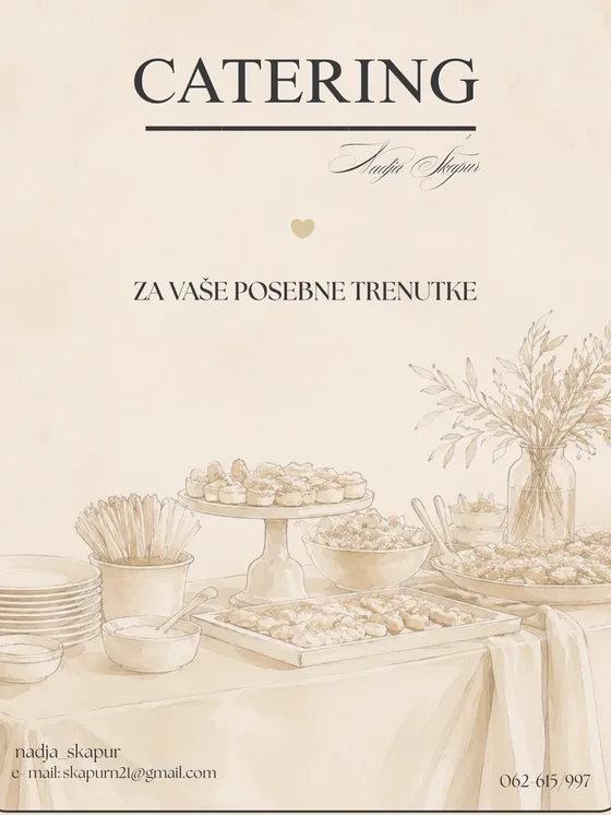 Kartica: Catering Nadja Skapur — za vaše posebne trenutke